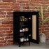 Aparador de madera contrachapada negro 34,5x34x90