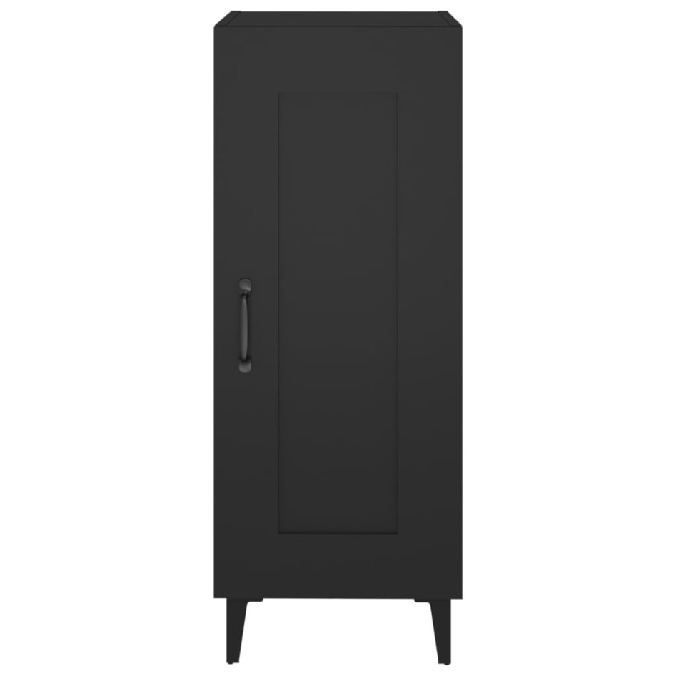 Aparador de madera contrachapada negro 34,5x34x90