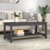 Mesa de centro de madera maciza de pino gris 110x55x45