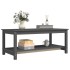 Mesa de centro de madera maciza de pino gris 110x55x45