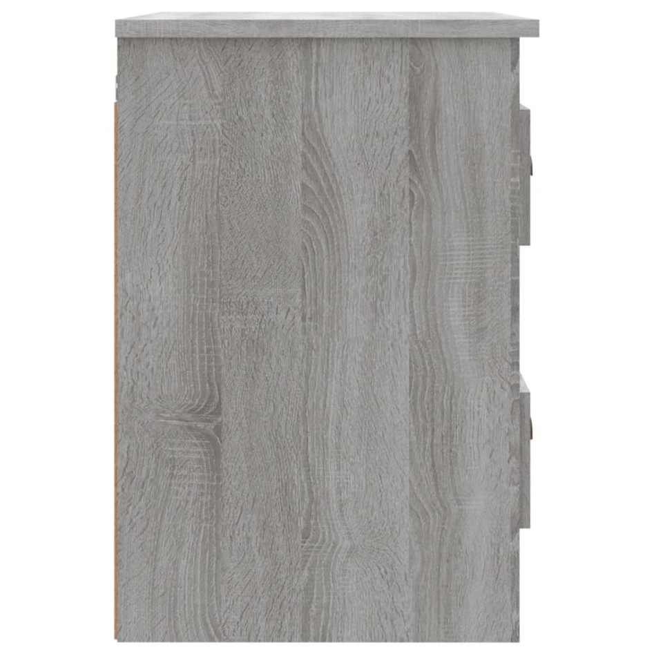 Mesita de noche de pared 2 uds gris Sonoma 41,5x36x53