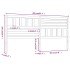 Cabecero de cama madera maciza de pino 206x4x100