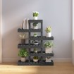 Soporte para plantas madera maciza pino gris 85x25x109,5 cm