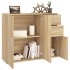 Aparador de madera contrachapada roble Sonoma 91x29,5x75