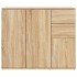 Aparador de madera contrachapada roble Sonoma 91x29,5x75