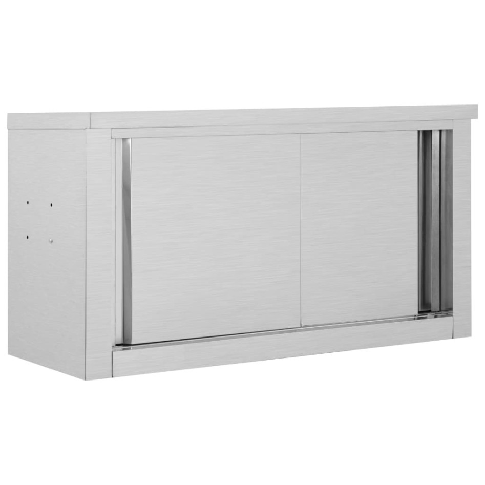 Armario pared de cocina puertas correderas acero 90x40x50