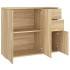 Aparador de madera contrachapada roble Sonoma 91x29,5x75