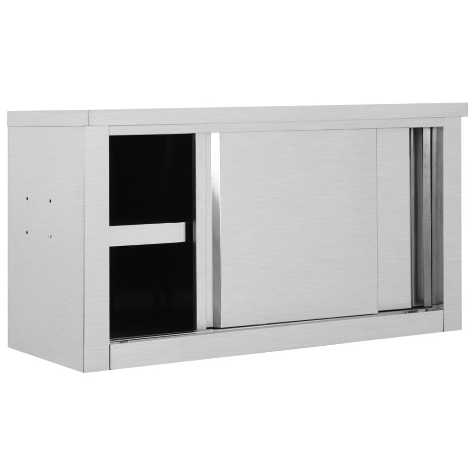 Armario pared de cocina puertas correderas acero 90x40x50