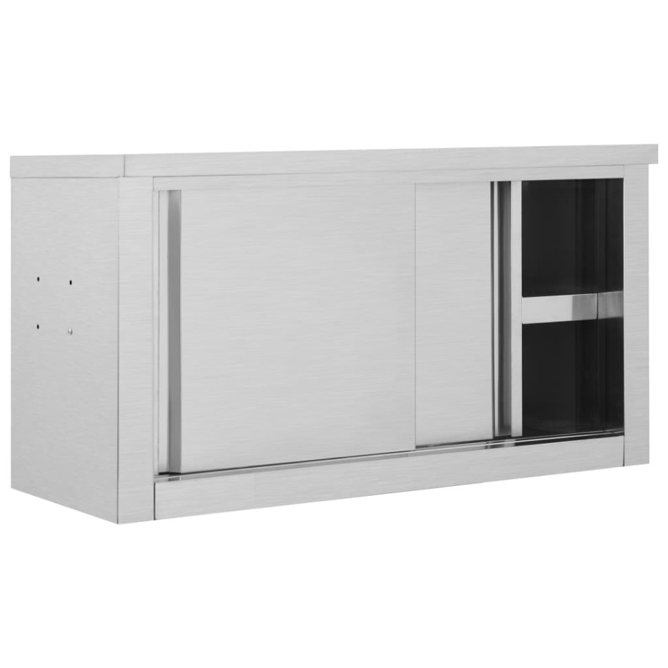 Armario pared de cocina puertas correderas acero 90x40x50