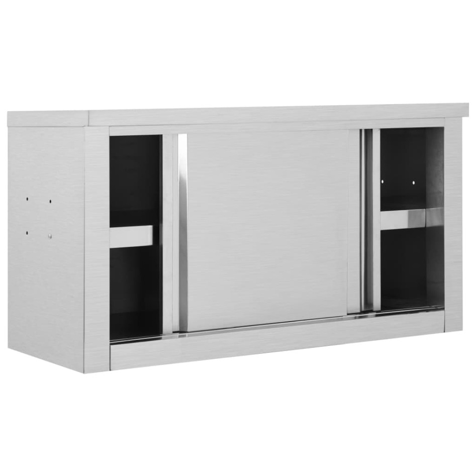 Armario pared de cocina puertas correderas acero 90x40x50