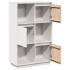 Aparador alto de madera maciza de pino blanco 74x35x117