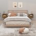 Mesitas de noche de pared 2 uds roble ahumado 50x36x40