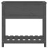 Jardinera con estante madera maciza pino gris 82,5x34,5x81