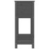 Jardinera con estante madera maciza pino gris 82,5x34,5x81