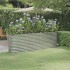 Jardinera arriate acero recubrimiento polvo plata 224x40x68