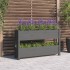 Jardinera de madera maciza de pino gris 112x25x66