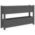 Jardinera de madera maciza de pino gris 112x25x66