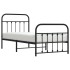 Estructura cama sin colchón con estribo metal negro 90x200