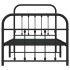 Estructura cama sin colchón con estribo metal negro 90x200