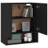 Armario de pared madera contrachapada negro 60x31x70