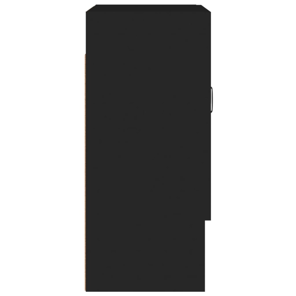 Armario de pared madera contrachapada negro 60x31x70