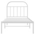 Estructura cama sin colchón con cabecero metal blanco 90x200