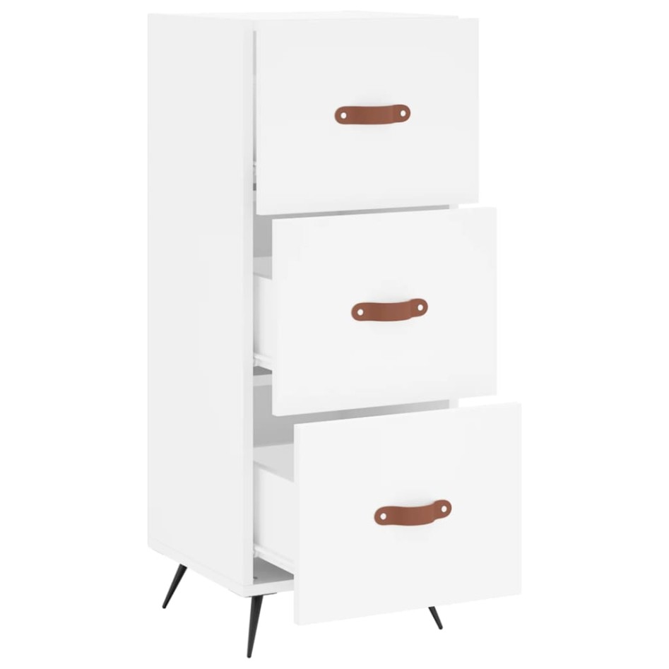 Aparador madera de ingeniería blanco 34,5x34x90