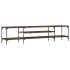 Mueble TV madera ingeniería y hierro roble ahumado 201x35x45