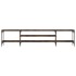 Mueble TV madera ingeniería y hierro roble ahumado 201x35x45