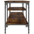 Mueble TV madera ingeniería y hierro roble ahumado 201x35x45