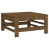 Taburete de jardín con cojín madera maciza de pino marrón
