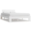 Estructura de cama de madera maciza de pino blanco 120x200 cm