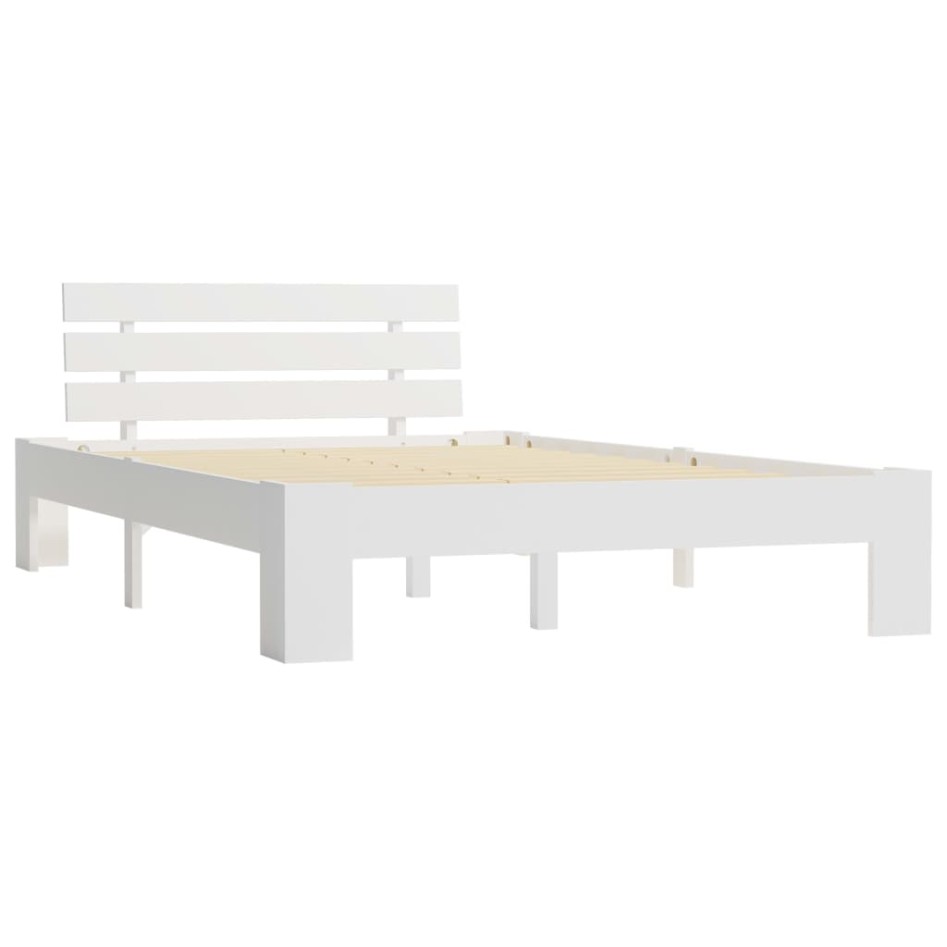 Estructura de cama de madera maciza de pino blanco 120x200
