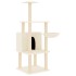 Rascador para gatos con postes de sisal color crema 132