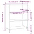 Estantería madera de ingeniería negro 69,5x32,5x90