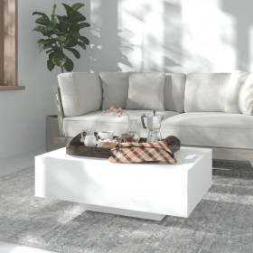 Mesa de centro madera contrachapada blanco 85x55x31