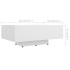 Mesa de centro madera contrachapada blanco 85x55x31
