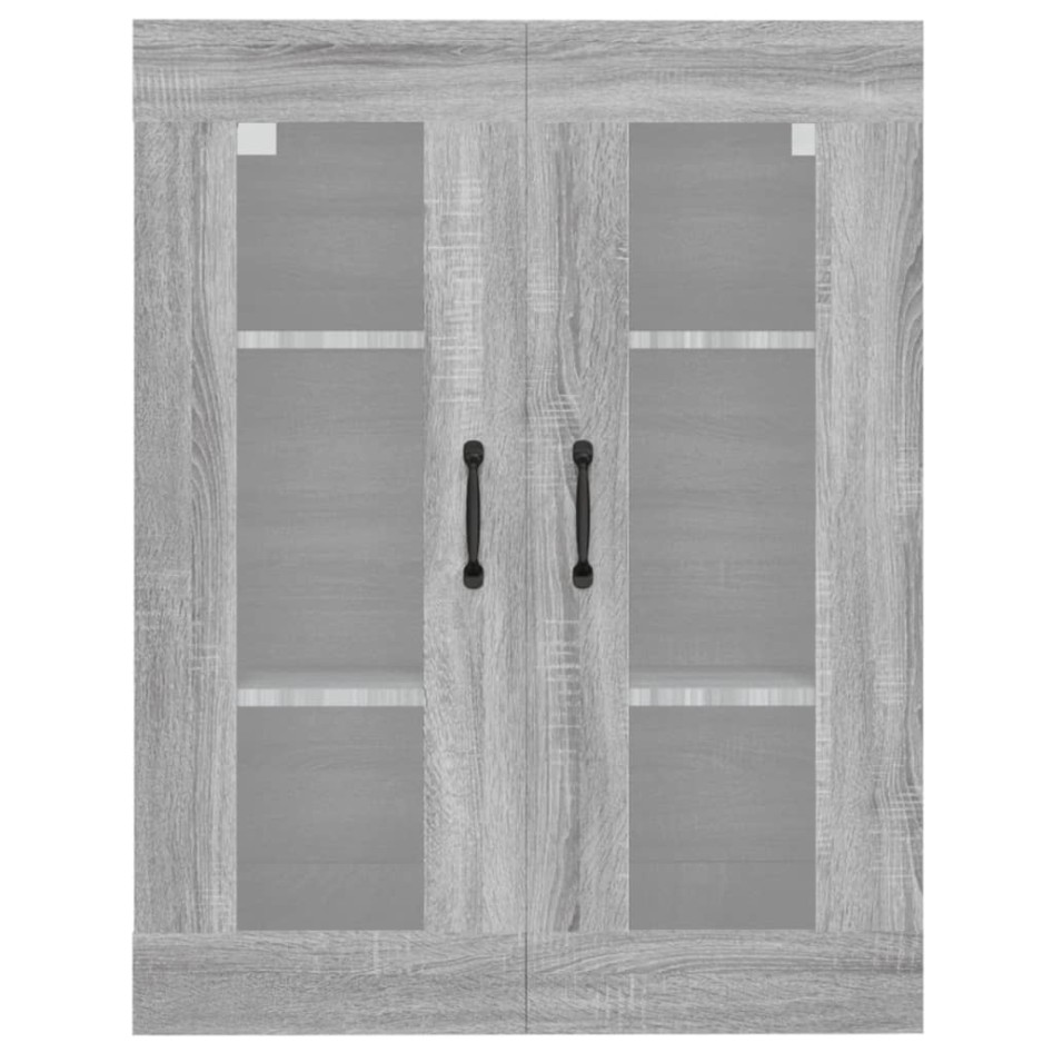 Armario de pared colgante gris Sonoma 69,5x34x90
