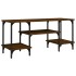 Mueble de TV madera contrachapada marrón roble 102x35x45,5