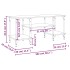 Mueble de TV madera contrachapada marrón roble 102x35x45,5