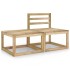 Set de muebles de jardín 2 pzas madera de pino impregnada
