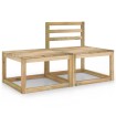 Set de muebles de jardín 2 pzas madera de pino impregnada verde