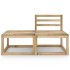 Set de muebles de jardín 2 pzas madera de pino impregnada
