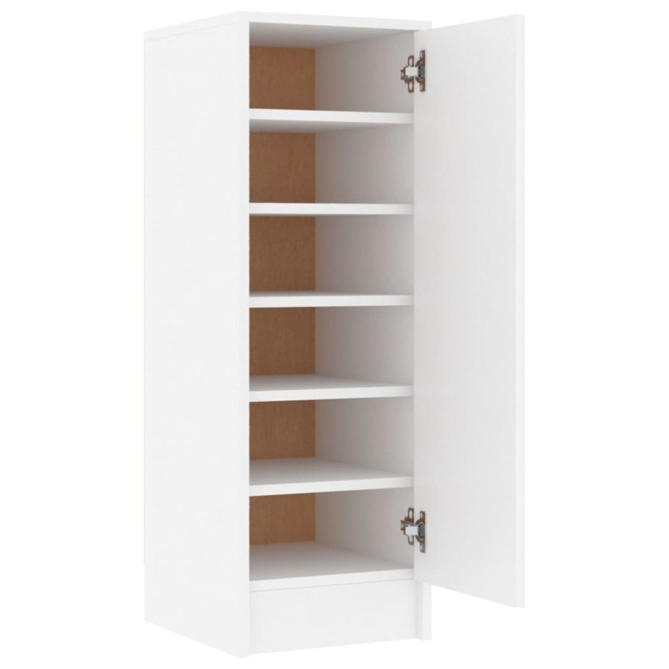 Mueble zapatero de aglomerado blanco 32x35x92