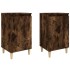 Mesitas noche 2 uds madera contrachapada roble humo 40x35x70