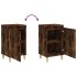 Mesitas noche 2 uds madera contrachapada roble humo 40x35x70