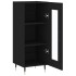 Aparador de madera contrachapada negro 34,5x34x90