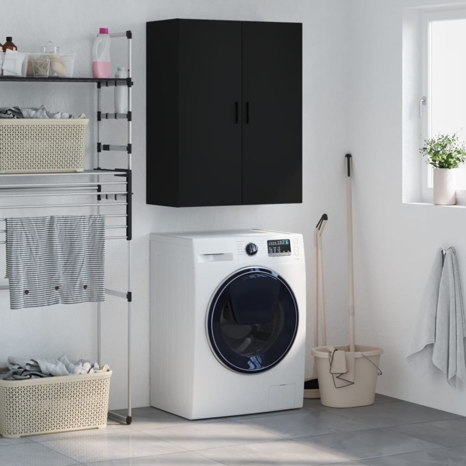 Armario de pared negro 69,5x34x90