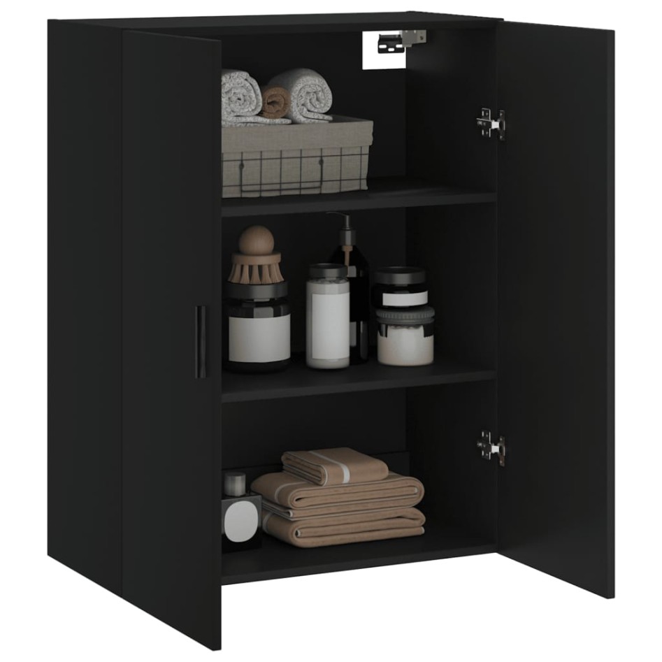 Armario de pared negro 69,5x34x90