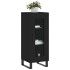 Aparador de madera contrachapada negro 34,5x34x90